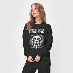 Костюм хлопковый женский Bring Me the Horizon rock panda, цвет: черный — фото 2