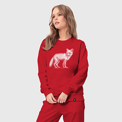 Костюм хлопковый женский Белый лисенок, цвет: красный — фото 2
