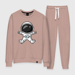 Костюм хлопковый женский Spaceman rock, цвет: пыльно-розовый