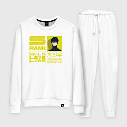 Костюм хлопковый женский Sung Jinwoo strongest hunter, цвет: белый