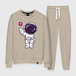 Костюм хлопковый женский Hello spaceman, цвет: миндальный