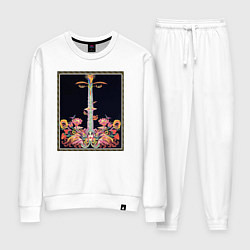 Женский костюм Абстракные лица, цветы и ноты