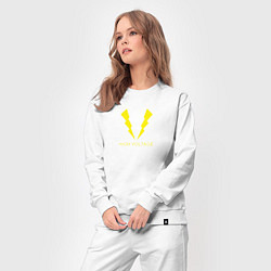 Костюм хлопковый женский Hihg Voltage!, цвет: белый — фото 2