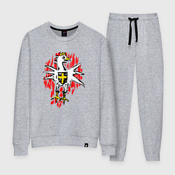 Костюм хлопковый женский Герб Радовида - рисунок Геральда из квеста, цвет: меланж