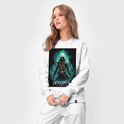 Костюм хлопковый женский Assassins creed изумрудный туман, цвет: белый — фото 2