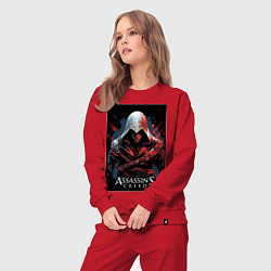 Костюм хлопковый женский Assassins creed красные пятна, цвет: красный — фото 2