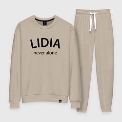 Костюм хлопковый женский Lidia never alone - motto, цвет: миндальный