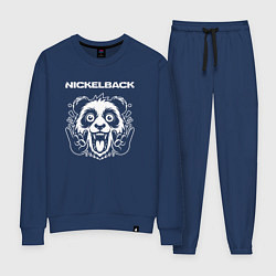Костюм хлопковый женский Nickelback rock panda, цвет: тёмно-синий