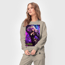 Костюм хлопковый женский League of Legends Kaisa Kda, цвет: миндальный — фото 2