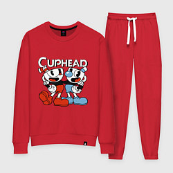 Костюм хлопковый женский Cuphead and Mugman, цвет: красный