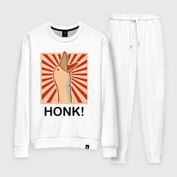 Костюм хлопковый женский Гусь honk, цвет: белый