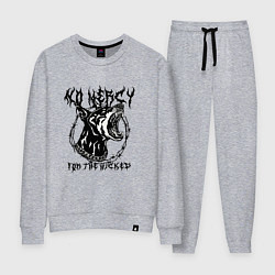 Костюм хлопковый женский Нет пощады нечестивым, цвет: меланж