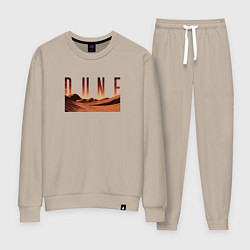 Костюм хлопковый женский Дюна - пески, цвет: миндальный