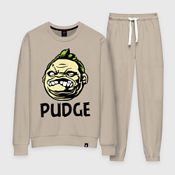 Костюм хлопковый женский Pudge Face, цвет: миндальный