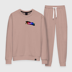 Костюм хлопковый женский Неоновый пульс, цвет: пыльно-розовый