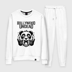 Костюм хлопковый женский Hollywood Undead - rock panda, цвет: белый