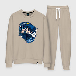 Костюм хлопковый женский Бездомный бог Ято доставка, цвет: миндальный