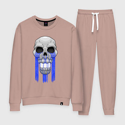 Костюм хлопковый женский Плачущий череп, цвет: пыльно-розовый