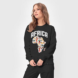 Костюм хлопковый женский African mood, цвет: черный — фото 2