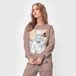 Костюм хлопковый женский Очень приятно Бог Томоэ, цвет: пыльно-розовый — фото 2