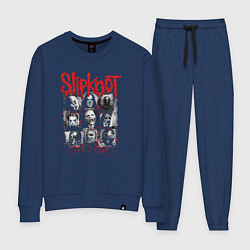 Костюм хлопковый женский Slipknot rock band, цвет: тёмно-синий