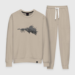 Костюм хлопковый женский Я куст снайпер, цвет: миндальный