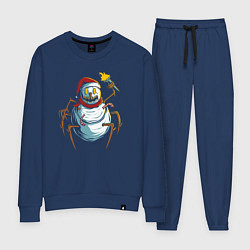 Костюм хлопковый женский Паук снеговик, цвет: тёмно-синий