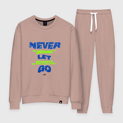 Костюм хлопковый женский Never Let Go Jungkook, цвет: пыльно-розовый