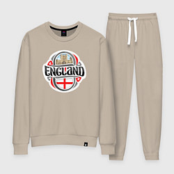 Костюм хлопковый женский England counry, цвет: миндальный