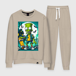 Женский костюм Зомби Барт со скейтбордом - хэллоуин