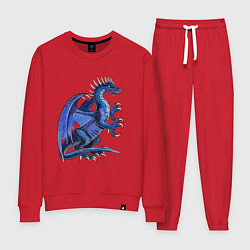 Костюм хлопковый женский Azure dragon, цвет: красный