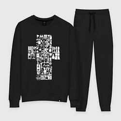 Костюм хлопковый женский Depeche mode - logo, symbolism, цвет: черный