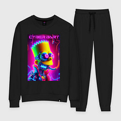 Костюм хлопковый женский Cyber Bart - neon glow fantasy, цвет: черный