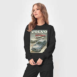 Костюм хлопковый женский Автомобиль Volvo, цвет: черный — фото 2