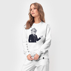 Костюм хлопковый женский Человек скворечник, цвет: белый — фото 2