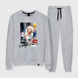 Костюм хлопковый женский Мэрилин Монро - звезда, цвет: меланж