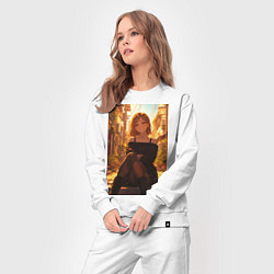 Костюм хлопковый женский Магическая битва Нобара Кугисаки арт, цвет: белый — фото 2