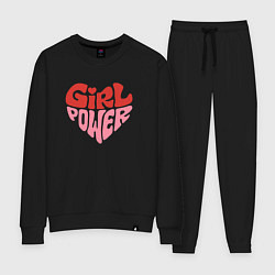Костюм хлопковый женский Girl Power, цвет: черный