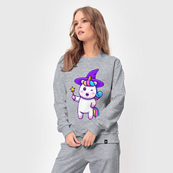 Костюм хлопковый женский Фея единорожка, цвет: меланж — фото 2