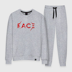Костюм хлопковый женский BTS Face, цвет: меланж