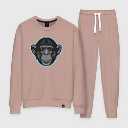 Костюм хлопковый женский Funny monkey, цвет: пыльно-розовый