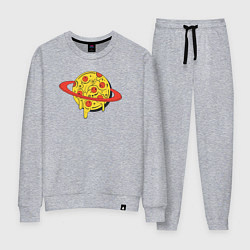 Костюм хлопковый женский Пицца Сатурн, цвет: меланж