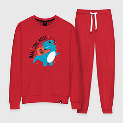 Костюм хлопковый женский Давай-ка пошумим, цвет: красный