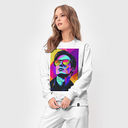 Костюм хлопковый женский Портрет Дурова pop art, цвет: белый — фото 2