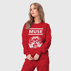 Костюм хлопковый женский Muse rock dog, цвет: красный — фото 2