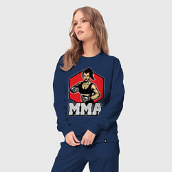 Костюм хлопковый женский MMA girl, цвет: тёмно-синий — фото 2