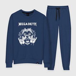 Костюм хлопковый женский Megadeth rock dog, цвет: тёмно-синий