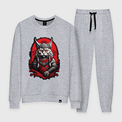 Костюм хлопковый женский Кот викинг, цвет: меланж