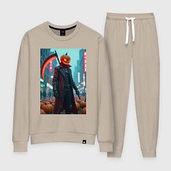 Костюм хлопковый женский Киберпанк Джек, цвет: миндальный