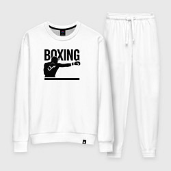 Костюм хлопковый женский Боксер boxing, цвет: белый